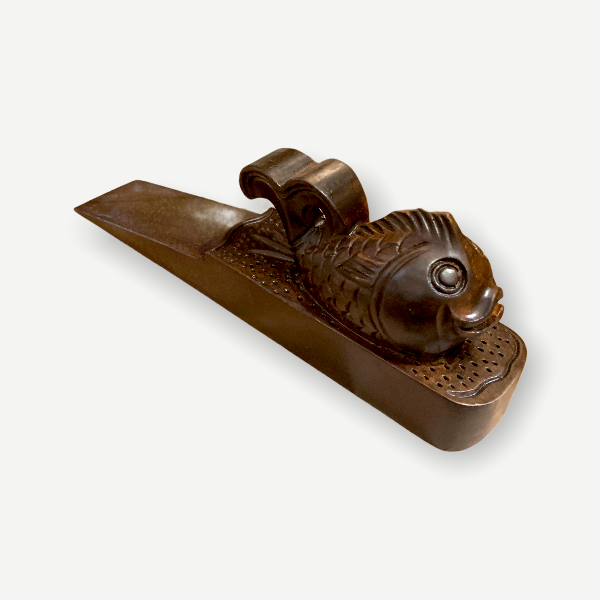 Carved Fish Teakwood Door stopper