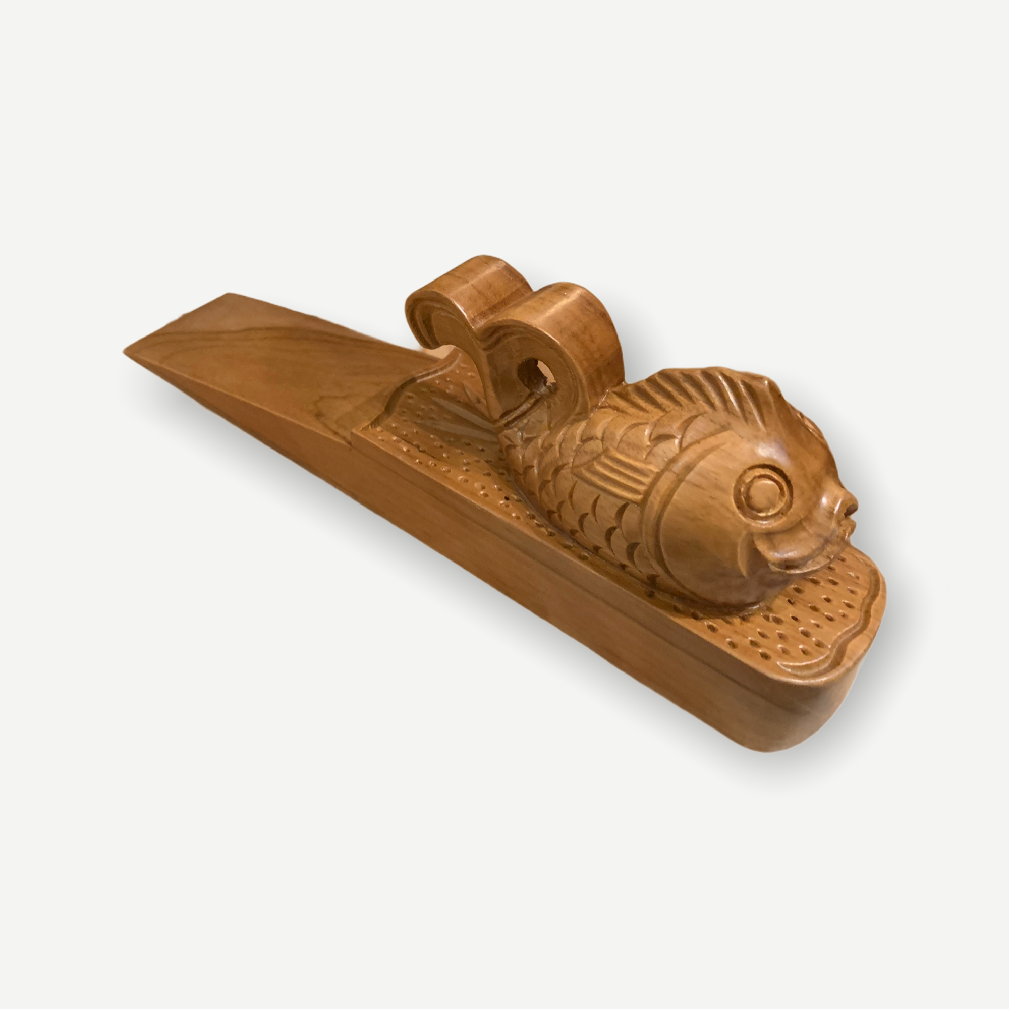 Carved Fish Teakwood Door stopper